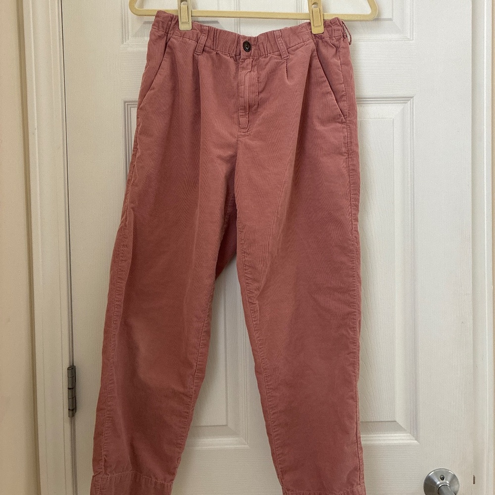 Madewell Women’s Cropped Pink Corduroy
